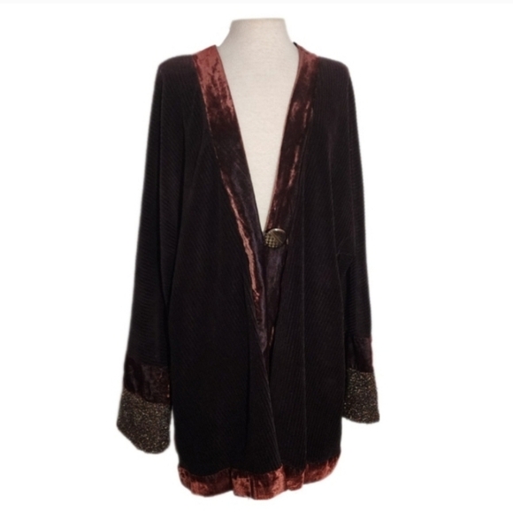 Inner Designs Jackets & Blazers - Inner Designs Coat Vintage Opera 1980s Chocolate  Brown Size XL